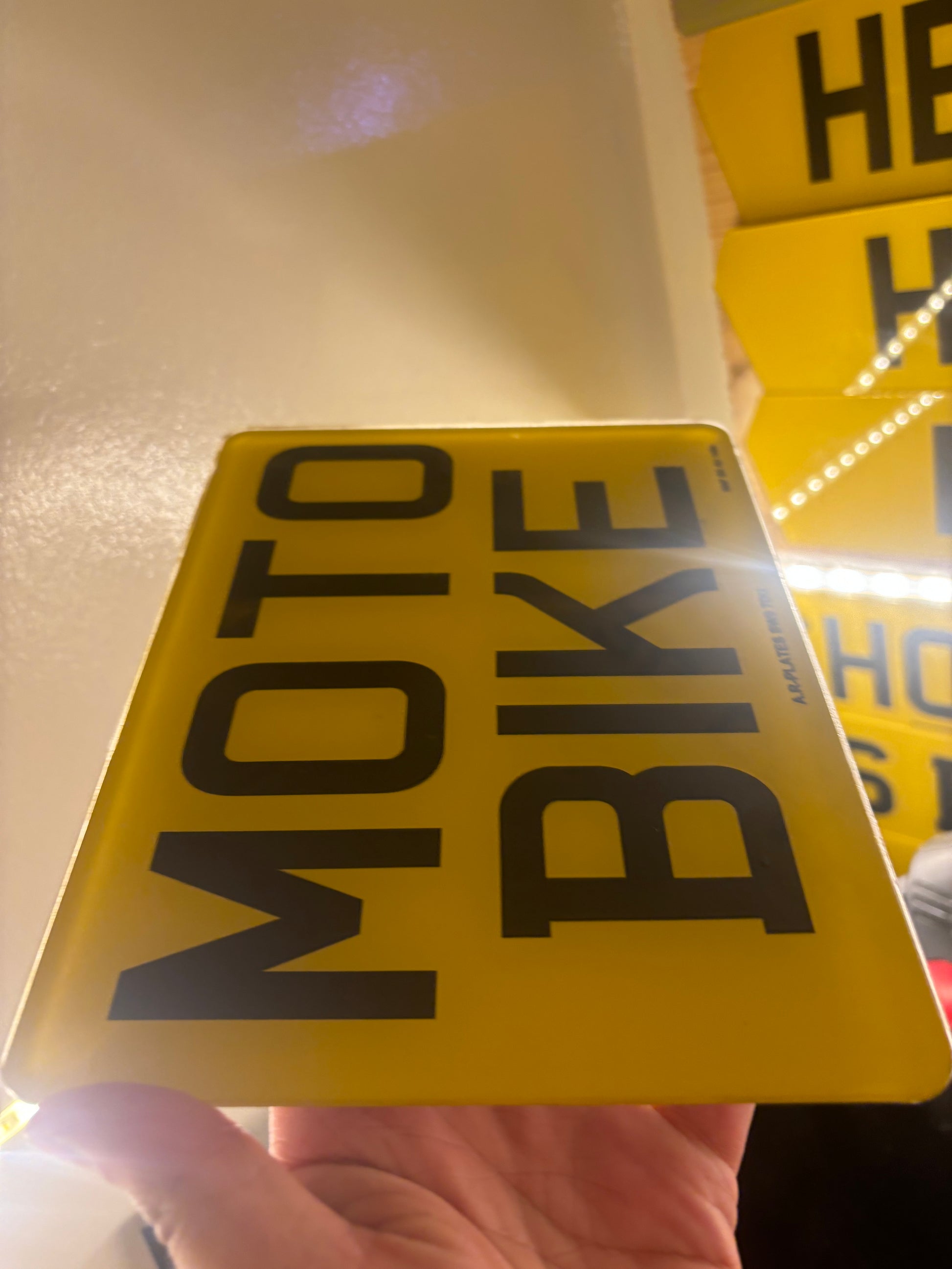 2D Printed Motorbike Plate