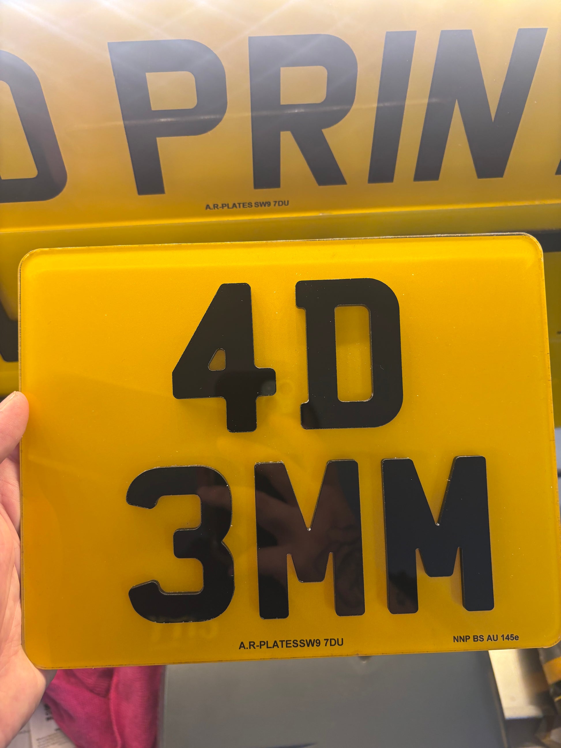 4D 3mm Motorbike Plate