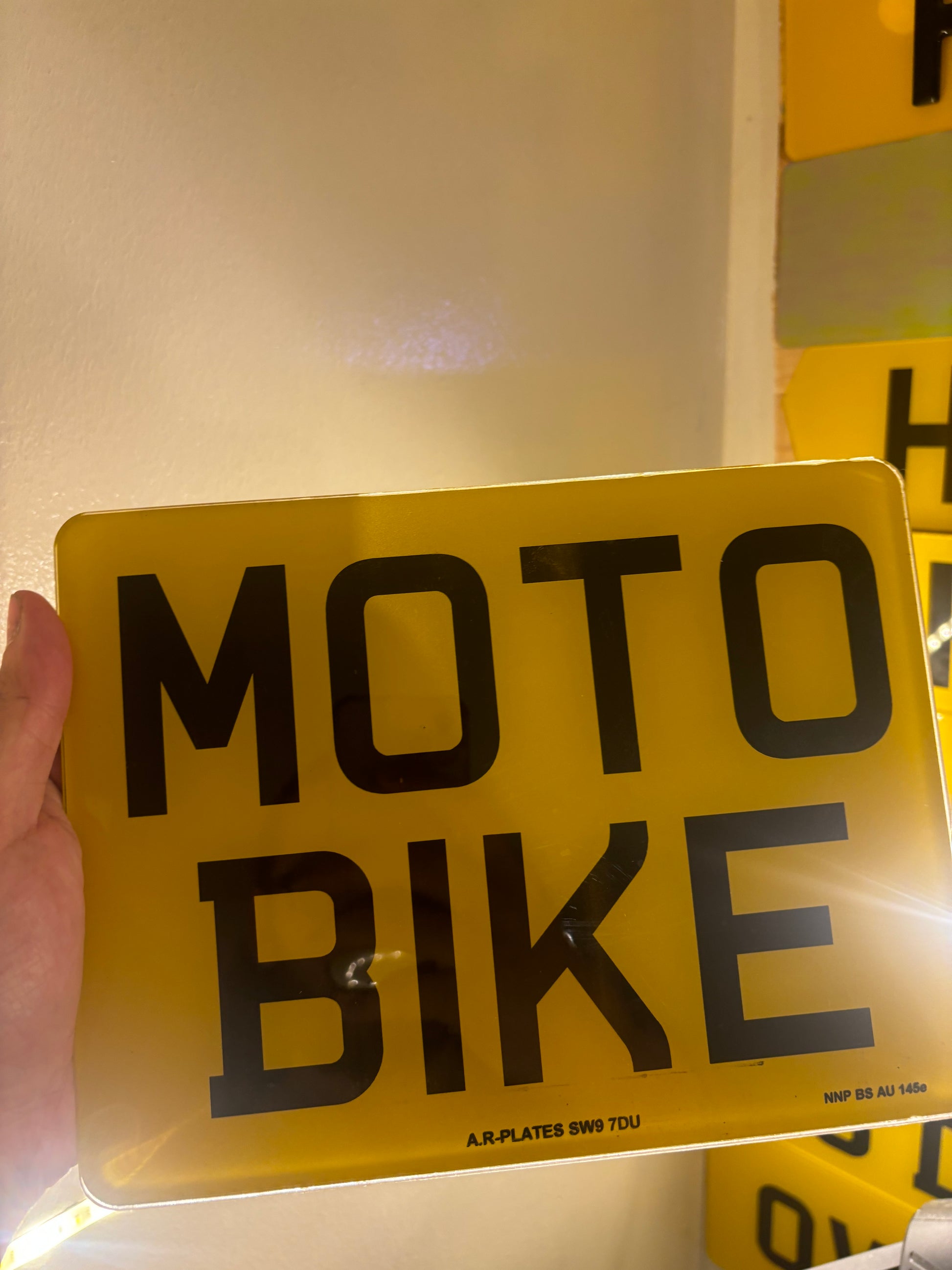 2D Printed Motorbike Plate