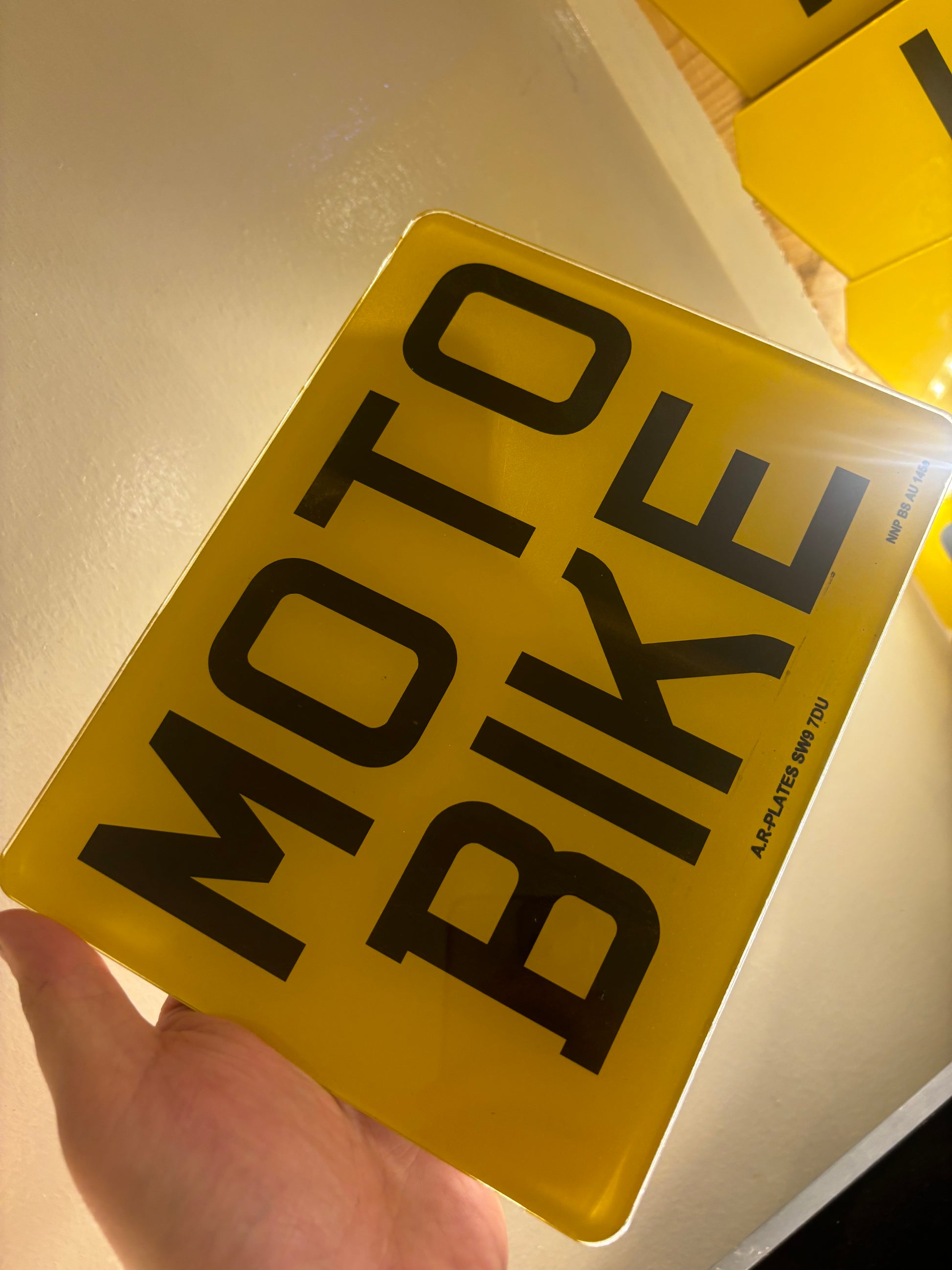 2D Printed Motorbike Plate