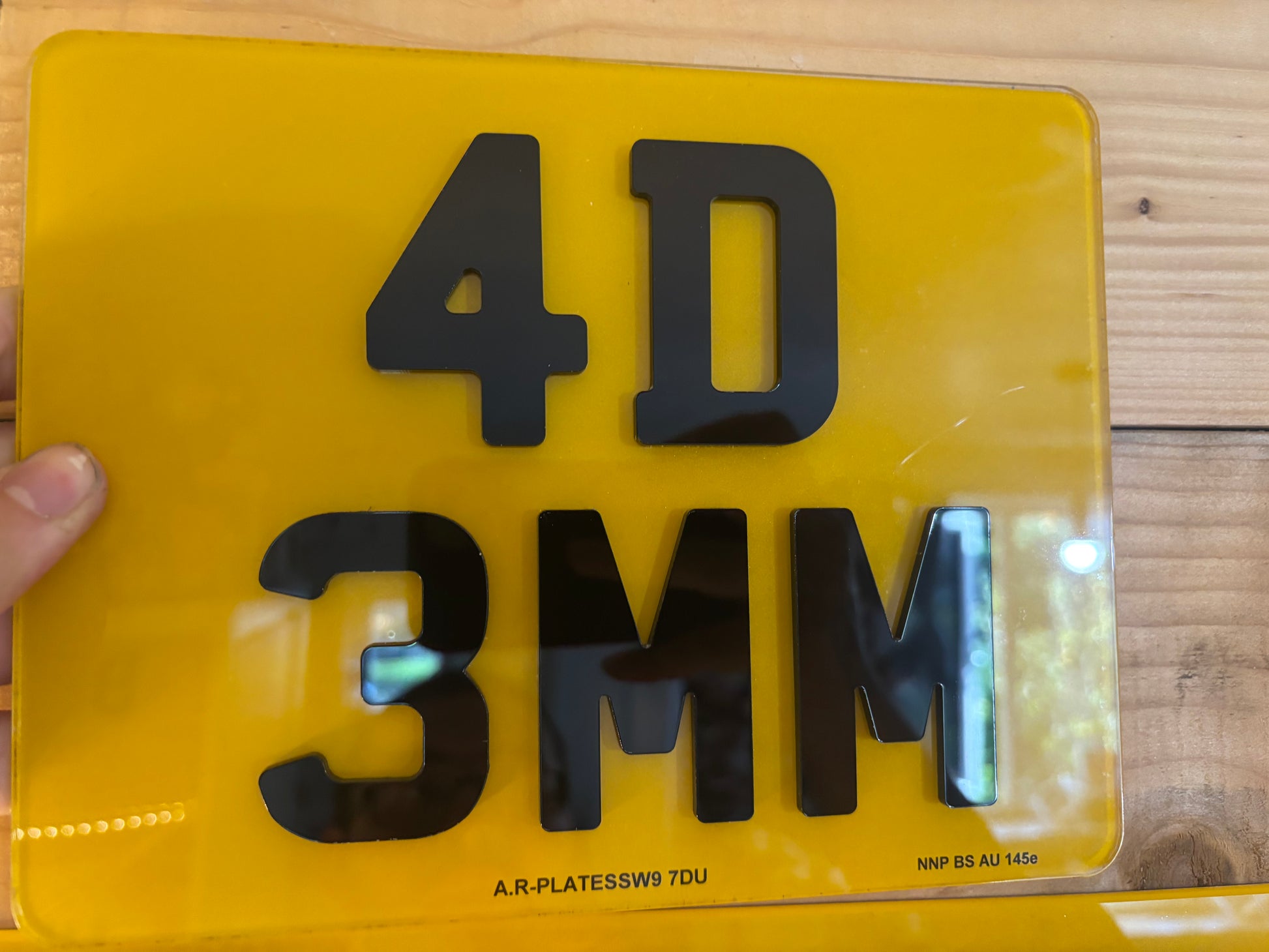 4D 3mm Motorbike Plate